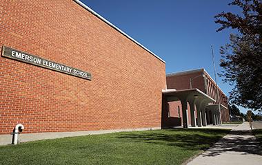 Emerson Elementary front view of school