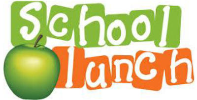 School Lunch logo with an apple